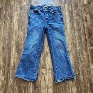 OAT New York Women’s High Rise Cropped Medium Wash Straight Leg Jeans Size 29